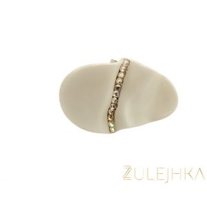 Porcelán kitűző, köves, Zulejhka Design